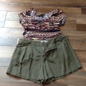 Old Navy Hunter Green Cotton Shorts